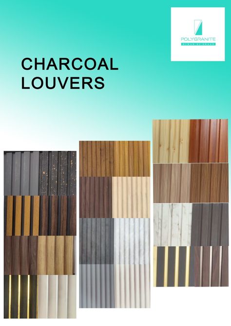 "UPGRADE YOUR INTERIOR DESIGN WITH POLYGRANIT INDIA'S CHARCOAL LOUVERS" Charcoal Louvers Wall Design, Louvers Wall Design, Louvers Design Interior, Louvers Design, Roof Ceiling, Interior Design Your Home, Wall Panel Design, Office Space Design, Tv Units