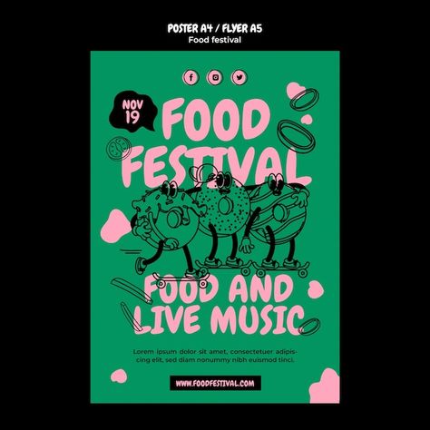 Foodfest Poster, Street Food Festival Poster, Food Fair Poster, Cool Flyer Design, Coffee Festival Poster, Comedy Festival Poster, Food Market Poster, Food Event Poster Design, Graphic Design Event Poster