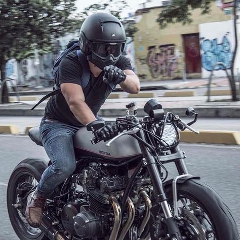 Regram from @caferacergram | CB750 by @acecustomshop | Helmet: @shark_helmets Drak #acecustomshop #cb750 #hondacb #cb750caferacer #honda #hondacaferacer #sharkhelmet #sharkdrak #hondacb750 #caferacer #caferacers #caferacergram #motoculturalist  Follow @caferacergram Cb 750 Cafe Racer, Shark Helmets, Cb750 Cafe Racer, Xjr 1300, Tmax Yamaha, Retro Bikes, Мотоциклы Cafe Racers, Cafe Racer Style, Cafe Bike