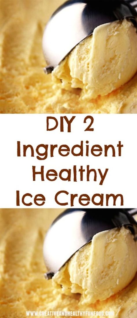 Do you love ice cream but feel guilty after eating it? Try this Easy DIY 2 Ingredient Healthy Ice Cream recipe and enjoy a healthy treat! #love #healthy #treats #icecream #recipe #kids #2ingredient #dessert #DIY  via @creativehealthyfamily 2 Ingredient Ice Cream, Ice Cream Diy, Tasty Ice Cream, Healthy Ice Cream Recipes, Ice Cream Ingredients, Diy Ice Cream, Diy Treats, Healthy Ice Cream, Love Ice Cream