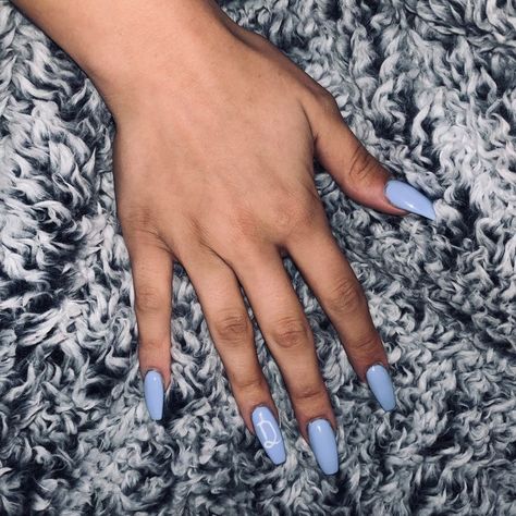 Letter D On Nails Initials, Nails With Initial D On Them, Nails With D Initial, D Initial On Nails, Short Blue Acrylic Nails, Nails With Boyfriends Initials, Bf Nails, Nail Ideas With Initial, Boyfriend Initial Nails