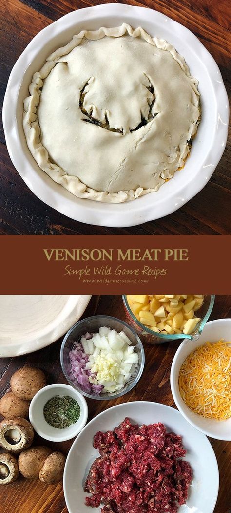 Venison Meat Pie, Elk Recipes, Venison Meat, Venison Stew, Deer Recipes, Deer Meat Recipes, Deer Meat, Wild Game Recipes, Venison Recipes