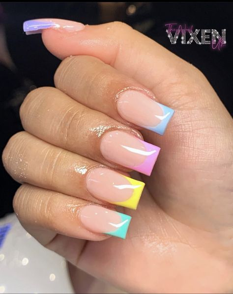 Acrylic Toe Nails, Acrylic Nail Set, Nails Coffin Short, Long Acrylic Nail Designs, Blue Acrylic Nails, French Tip Acrylic Nails, Acrylic Nails Designs, Cute Acrylic Nail Designs, Short Square Acrylic Nails