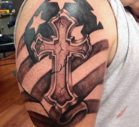 The simplest definition of faith is the belief in things not seen. It is a complete trust in God or even doctrines of a particular religion. One does not need to have proof of the… Land Tattoos, Luke Tattoo, Cool Cross Tattoos, Spiritual Tattoo Ideas, Christian Cross Tattoos, Aj Tattoo, Guy Tattoos, American Flag Tattoos, Faith Tattoos