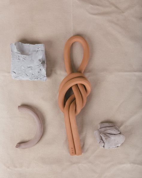 Terra-cotta Home Decor Is Having a Comeback Just in Time for Summer | Architectural Digest Clay Knot, Handmade Coffee Table, Overhand Knot, Air Dry Clay Projects, Diy Clay Crafts, Molding Clay, Diy Clay, Clay Projects, Air Dry Clay