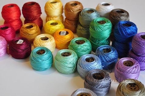 Size 8 DMC Perle Cotton Balls. Sewing Graphics, South Fork Colorado, Crochet Bedsheets, Stitch School, Our Gang, Bracelet Colors, Blue Slime, Wolf Creek, Charm Quilt