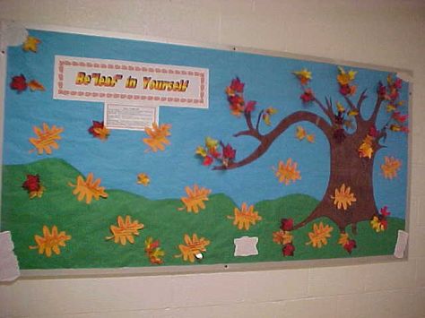 Fall - Beleaf in yourself Beleaf In Yourself Bulletin Board, Beleaf In Yourself, Diy Carnival, Work Ideas, Board Ideas, 1st Grade, Bulletin Boards, Bulletin Board, Crafts For Kids