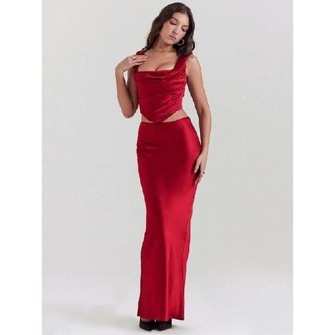 Elegant Satin Two-Piece Skirt Set Shipping to worldwid Tag a friend who would love this! Active link in BIO #Dresses #Jeans #Shorts #Bags #Fashions #Jwewlry #Hoodies #Shits #Skirts #Jackets #Pants #Sweaters #Cardigans #Womens #Women #Woman #Colthing Festival Mode, Satin Corset Top, Skirt Two Piece, Chic Summer Outfits, Maxi Rok, High Waisted Maxi Skirt, Backless Crop Top, Satin Corset, Elegant Skirt