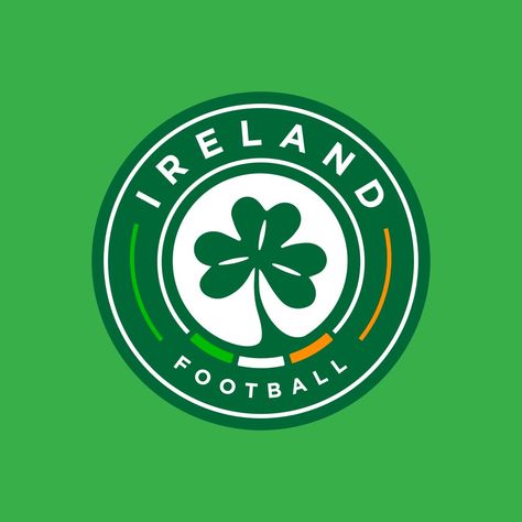 Ireland 🇮🇪 Football Badge Design, Ireland Football, Team Badge, Text Logo Design, Sports Logos, Football Teams, Logo Badge, Football Logo, Badge Design