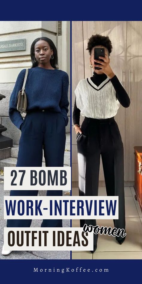 Here are 27 professional and stylish outfit ideas suitable for women to wear to a job interview. Whether you prefer a traditional business look or a more contemporary style, you'll find inspiration for acing your job interview with confidence and grace wrk interview outfits, modest job-interview outfits, creative outfit ideas for work inteview