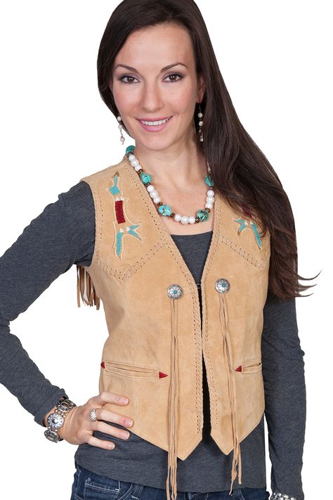 Womens western vest, western vests, fringe vests Long Vest Outfits For Women, Long Vest Outfit, Western Show Clothes, Vest Outfits For Women, Suede Outfit, Western Vest, Woman Vest, Coordinating Outfits, Suede Vest