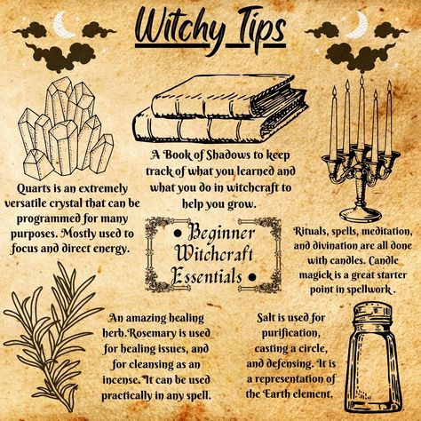 Beginner Witch, Witchcraft Spells For Beginners, Witchy Tips, Spells For Beginners, Witch Rituals, Witch Room, Witchcraft Books, Wiccan Magic, Witch Spirituality