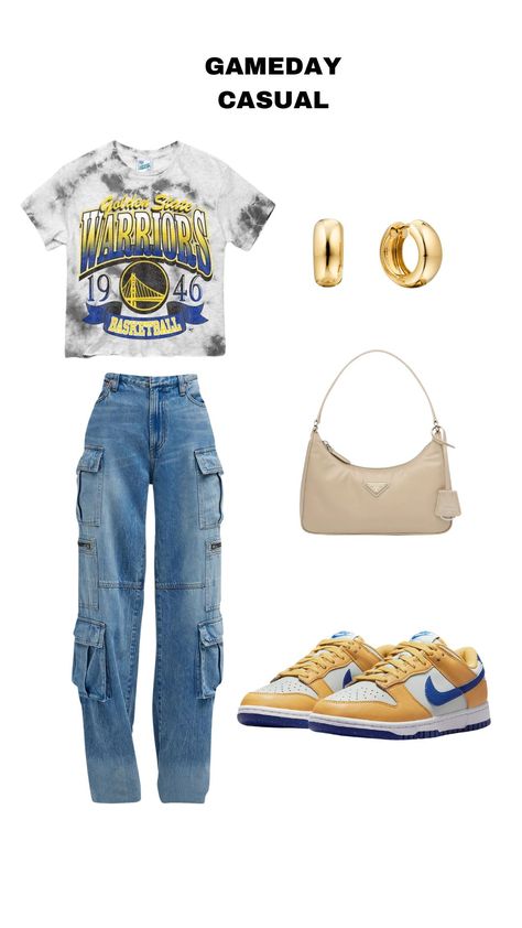 Warriors | Golden State | NBA Finals | Gameday Outfit | Gameday Inspiration | Gameday Inspo | Gameday Style | Gameday Looks | OOTD #OOTD #GameDayInspo #GameDayFashion #FashionInspiration #StyleInspo #OutfitIdeas #LookOfTheDay #GameDayStyle #FashionGoals #InstaFashion #GamedayOutfit #SportyStyle, #GameDayVibes #OutfitGoals #FashionInspiration #StreetStyle #TrendyOutfit #Fashionista #GameDayChic #OOTDInspiration #WarriorsCasual #WarriorsStyle #GameDayOutfit #BasketballCasual #GoldenStateFashion Warriors Basketball Game Outfit Women, Golden State Warriors Outfit Woman, Warriors Game Outfit Women, Wnba Game Outfit, Nba Outfit For Women, Basketball Game Outfits, Warrior Outfits Female, Nba Game Outfit Woman, Golden State Warriors Outfit