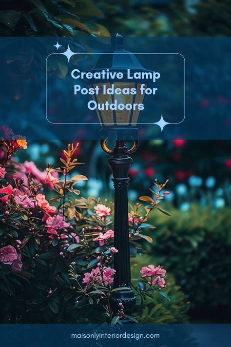 Explore creative lamp post ideas to brighten outdoor areas. Features seven stunning lamp post styles that seamlessly blend beauty and functionality in your garden, enhancing your outdoor lighting experience. Solar Lamp Post Outdoor, Diy Lamp Post, Lamp Post Ideas, Front Yard Lighting, Solar Lamp Post, Creative Lamp, Garden Aesthetics, Lamp Posts, Creative Lamps