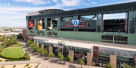 Heads up, sports fans — no matter what your game is, the Valley of the Sun has you covered. Phoenix is just one of 13 cities in the U.S. that serves up pro teams for all four major professional sports. Mlb Stadium, Chase Field, Sports Bars, Mlb Stadiums, Marriott Bonvoy, 4th Street, Stadium Tour, Entertainment District, Arizona Diamondbacks