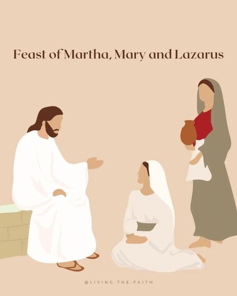 Jesus And Lazarus, Mary And Martha Bible, Mary Of Bethany, The Gospel Of John, Happy Feast, Jesus Cartoon, Gospel Of John, Mary And Martha, I Need Jesus