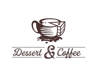 Bakery Cafe Logo, Coffee Art Drawing, Cafe Logos, Logo Design Coffee, Dessert Logo, Coffee Shop Logo Design, Cake Cafe, Floral Logo Design, Cake Logo Design