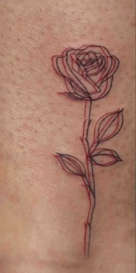 3d Flower Tattoo, Black Red Tattoo, Black Flowers Tattoo, Red Flower Tattoos, Finger Rose Tattoo, Black Rose Tattoo, Bull Skull Tattoos, Black Line Tattoo, Rose Tattoos For Women