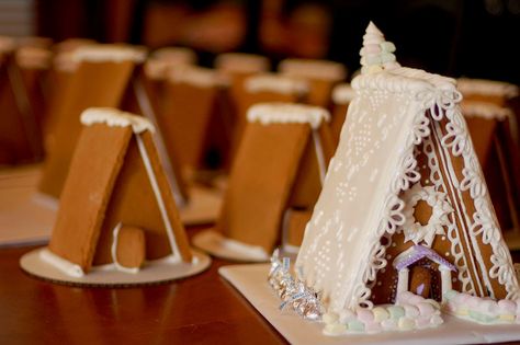 Gingerbread House Tutorial and How-To...From a PRO! - Frog Prince Paperie A Frame Gingerbread House, Gingerbread House Tutorial, Gingerbread Creations, Gingerbread House Recipe, Cool Gingerbread Houses, Gingerbread House Template, Ginger House, Gingerbread House Parties, House Tutorial