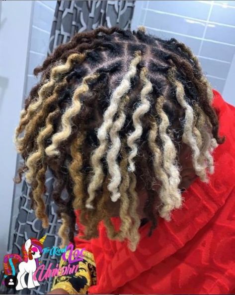 Dreads With Colored Tips Men, Dyed Hair Dreads Men, Dread Hair Colors For Men, Color Dreads Men, Messy Locs Men, Ombre Dreads Men, Dyed Locks Men, Dyed Dreads Ideas, Two Tone Dreads