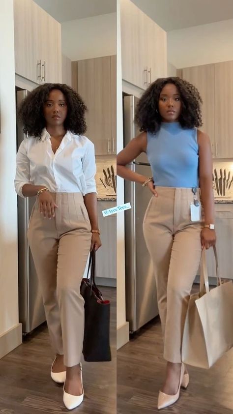 Business Consultant Outfits, Business Casual Outfits For Women Medical Office, Late Summer Office Outfits, Business Appropriate Outfits, Finance Woman Outfit, Office Interview Outfits Women, Business Outfits For Women Work, Office Outfits Women Petite, Corporate Girl Black Woman