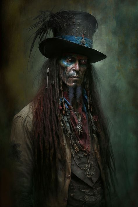 Voodoo Character Design Male, Voodoo Aesthetic New Orleans, Voodoo Shaman, Voodoo Fashion, Voodoo Man, Voodoo Priest, Haitian Vodou, Voodoo Halloween, Voodoo Art