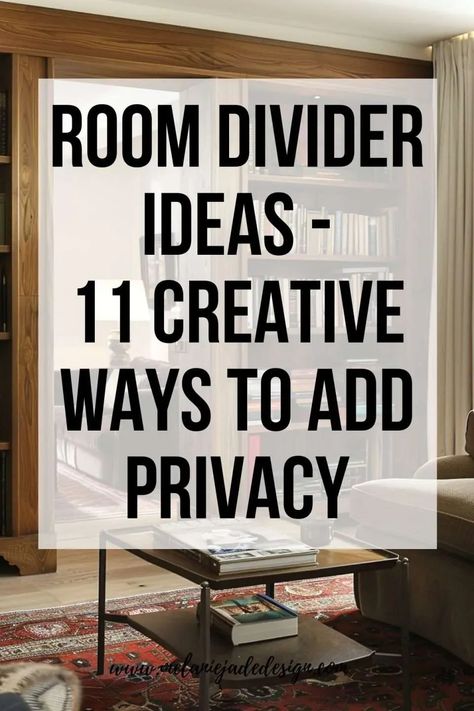 Explore 11 innovative room divider ideas that enhance privacy and add a touch of creativity to your living spaces. From sleek and modern designs to cozy and rustic solutions, these dividers not only serve a practical purpose but also act as decorative elements. Perfect for studio apartments, open floor plans, or any room needing distinct areas without sacrificing style. #RoomDividerIdeas #InteriorDesign #HomeDecor How To Divide A Room Ideas, Shared Room Divider Ideas, How To Divide A Room, Room Divider Ideas Bedroom, Room Dividing, Creative Room Dividers, Bedroom Divider, Modern Partition Walls, Room Divider Ideas