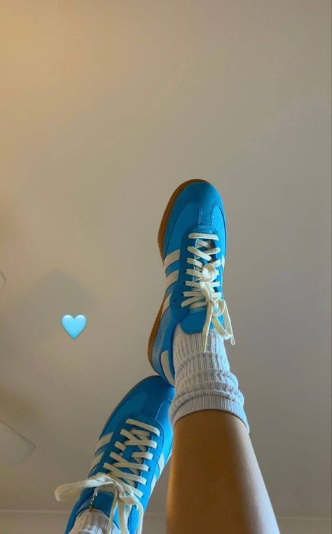 Adidas X Sporty And Rich, Adidas Samba Sporty And Rich Outfit, Adidas Samba Sporty And Rich, Samba Sporty And Rich, Sporty And Rich Samba, Adidas Sporty And Rich, Adidas Samba Blue, Blue Sambas, Blue Samba