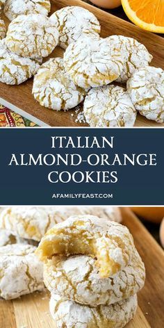 Italian Baking, Glutenfri Baking, Italian Almond Cookies, Almond Meal Cookies, Amaretti Cookies, Italian Cookie Recipes, Orange Cookies, Almond Flour Recipes, Wine Desserts