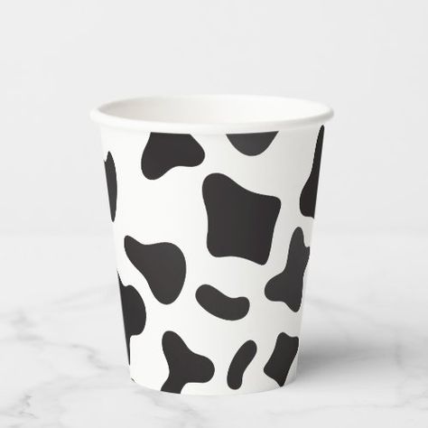 $2.05 | Farm Animal Birthday Cow Print Paper Cups #farm animal birthday party, farm birthday party, farm birthday, farm animals, cow, pig, horse, cow print, farm birthday cups, barn Birthday Cow, Farm Animals Birthday Party, Farm Animal Birthday, Farm Birthday Party, Animal Birthday Party, Birthday Paper, Birthday Cup, Farm Birthday, Paper Cups