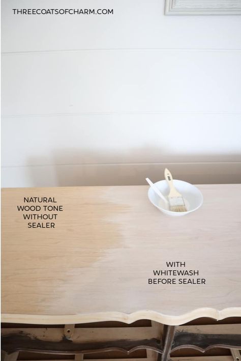 Diy Raw Wood Look, Paint To Look Like Raw Wood, Raw Wood Look With Paint, White Waxed Wood Furniture, White Wash Raw Wood, How To White Wash Wood, Raw Pine Furniture Natural Wood, Whitewash Wood Furniture, Antique Wax On Raw Wood