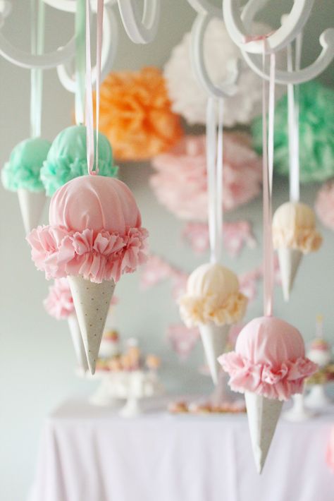 DIY Ruffled Ice Cream Cones Ice Cream Month, National Ice Cream Month, Diy Ruffle, Icing Design, Diy Ice Cream, Ice Cream Social, Ice Cream Cones, Ice Cream Party, Ice Cream Cone