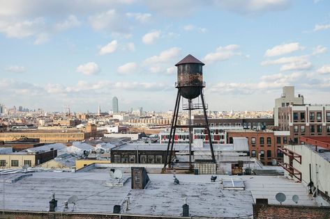 Brooklyn Rooftop, 3d Projection Mapping, Williamsburg Brooklyn, Projection Mapping, Water Tower, Space Needle, Model Railroad, Water Tank, Seattle Skyline