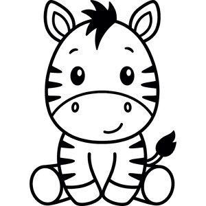 Cute Animal Drawing Ideas, Cradle To The Grave, Zebra Drawing, Cricut Animals, Baby Animal Drawings, Animal Templates, Idee Cricut, Easy Animals, Christmas Chevron