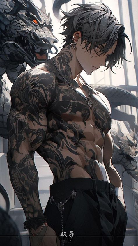 Chest Dragon Tattoo For Men, Gym Bro, Hair References, Trening Sztuk Walki, Anime Show, Dragon City, Image Swag, Spiritual Artwork, Cool Anime Backgrounds