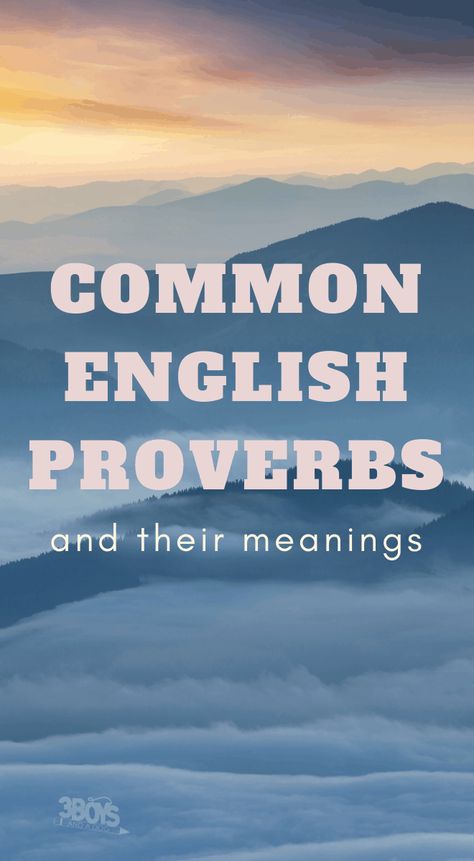 Proverbs And Meaning, English Proverbs With Meanings, Proverbs For Students, Old Proverbs, Short Proverbs, Proverbs In English, Old English Phrases, Common Proverbs, Proverb With Meaning