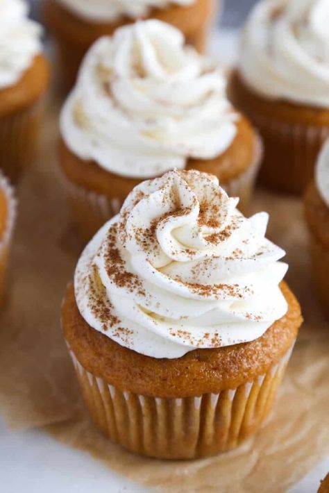 Sharing our favorite fall treats with 15+ Fall Cupcake Ideas including pumpkin cakes, apple pie cupcakes, peanut butter and more! Fall Cupcake Ideas, Easy Cupcake Recipe, Cake Me Home Tonight, Pumpkin Spice Latte Cupcakes, Coffee Buttercream, Fall Cupcakes, Easy Cupcake Recipes, Cupcakes With Cream Cheese Frosting, Pumpkin Desserts