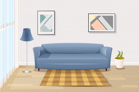 Comfortable sofa in living room cartoon vector Living Room Cartoon Background, Sofa Cartoon, Living Room Vector, Sofa In Living Room, Cartoon Room, Modern Minimalist Sofa, Sofa Design Living Rooms, Living Room Cartoon, Comfortable Living Room Furniture