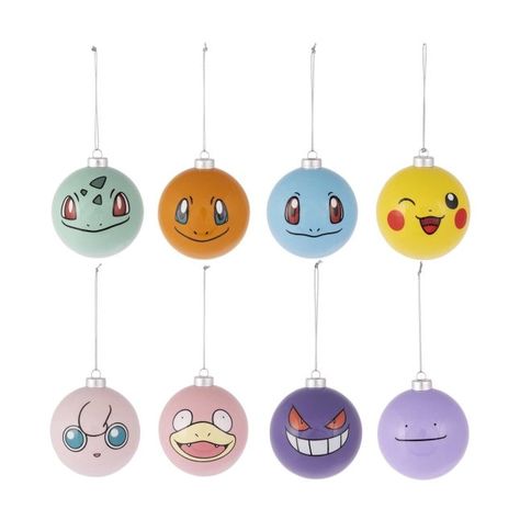 Together for the Holidays Ornaments (8-Pack) | Pokémon Center Official Site Pokemon Christmas Ornaments, Pokemon Ornaments, Pokemon Faces, Pokemon Original, Clear Christmas Ornaments, Pokemon Craft, Diy Presents, Holiday Ornaments, Holiday Home