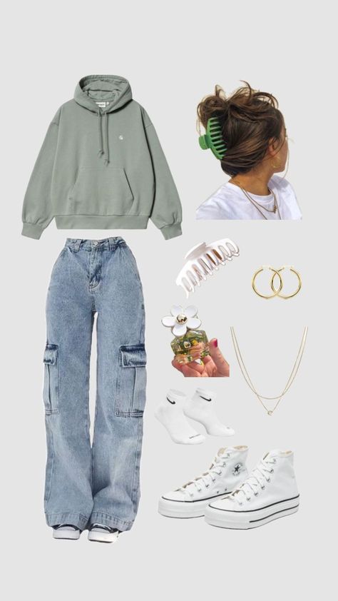 Converse, Outfit Ideas, Sneakers, Green, Hair, White