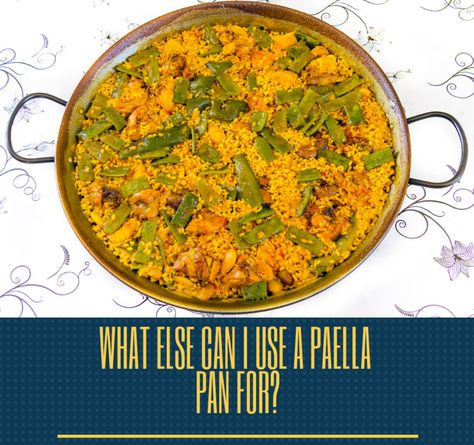 What Else Can I Use a Paella Pan For?. There are many alternate uses for a paella pan besides the obvious. Get ideas for new ways to use your paellera! Paella Pan Recipes, Spanish Cooking, Chicken Paella, Paella Pan, Paella Recipe, Spanish Cuisine, Rv Ideas, Pan Recipes, Cooking Pan