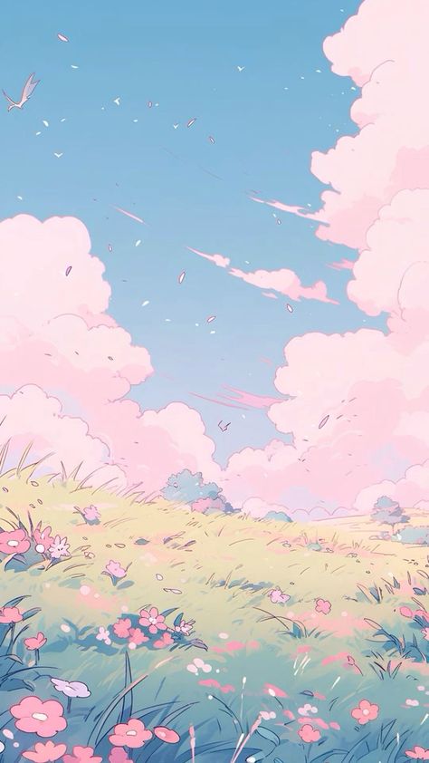 Whats Wallpaper, Pro Wallpaper, Anime Show, Japon Illustration, Anime Backgrounds Wallpapers, Cute Simple Wallpapers, Cool Wallpapers Art, Pink Clouds, Dreamy Art