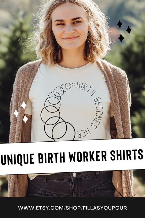 Find unique doula shirts, doula gifts, midwife shirts and gifts, labor and delivery shirts, and pelvic health shirts. #laboranddelivery #doula #motherbabynurse #midwife #pelvicfloorphysicaltherapy #birthplan #birthteam #obgyngifts #doulagift Midwife Gift Ideas, Doula Gifts, Student Midwife, Midwife Gift, Child Life Specialist, Mother Baby Nurse, Disney Princess Quotes, Childbirth Education, Positive Shirt