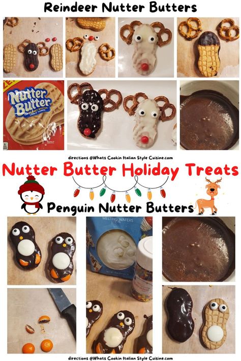 Nutter Butter Reindeer Cookies, Nutter Butter Reindeer, Vintage Cookie Recipes, Dough Cookie, Italian American Food, Butter Pretzels, Cookie Recipes From Scratch, Easy Italian Recipes, Italian Cookie