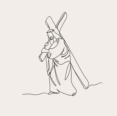 Minimalist Bible Art, Biblical Drawings Easy, God Outline, Christian Sketches, Bible Drawings Sketches, Christian Drawing Ideas, Christian Illustration Art, Jesus Outline, Jesus Drawings Sketches