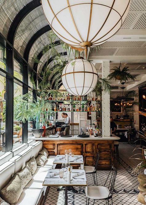 Stunning Hotels, Cotton House, Bar Interior, French Bistro, Restaurant Interior Design, Stunning Interiors, Architectural Inspiration, Restaurant Interior, Cafe Interior