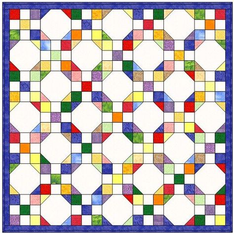 Snowball Quilts, 9 Patch Quilt, Bright Quilts, Nine Patch Quilt, Scrappy Quilt Patterns, Half Square Triangle Quilts, Quilt Square Patterns, Jelly Rolls, Scrap Quilt Patterns