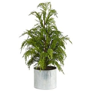 Simple Decorating, Cedar Tree, Artificial Plants And Trees, Pine Christmas Tree, Cedar Trees, Faux Tree, Artificial Trees, Corner Table, Christmas Arrangements