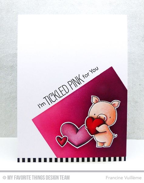 Hog Heaven, Washi Tape Cards, Mft Cards, All Heart, Mft Stamps, Copic Coloring, Tickled Pink, Card Making Inspiration, Animal Cards