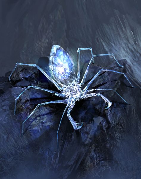 ArtStation - Hiraeth: Crystalline Spider, Aki Ling Spiders Art, Spider Art, Group Project, Fantasy Beasts, Monster Concept Art, Alien Creatures, Dungeons And Dragons Homebrew, Fantasy Monster, Fantasy Creatures Art